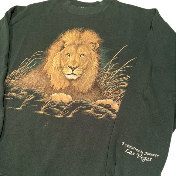 Vintage “Extinction is Forever” Lion Crewneck - Picture 2 of 5